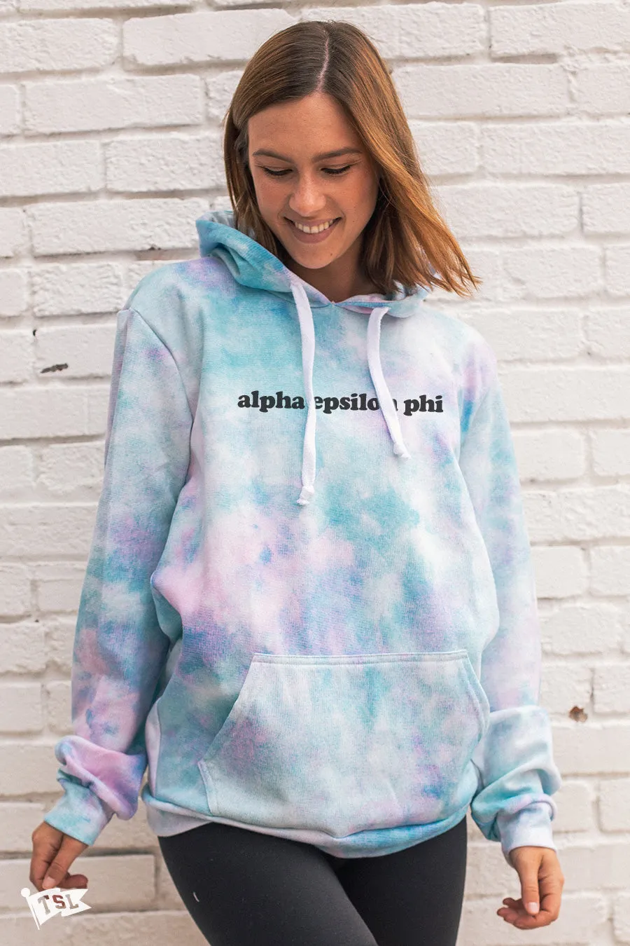 Alpha Epsilon Phi Simple Digi-Tie Dye Hoodie