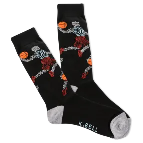 Basketball Zigzag Men's Crew Sock