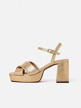 Hanna Platform Sandal | Gold