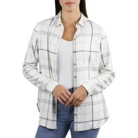 Jachs Girlfriend Women's' Super Soft Flannel Side Pockets Button Front Shirt