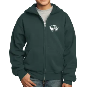 Port & Company Youth Core Fleece Full-Zip Hooded Sweatshirt- Mascot Head